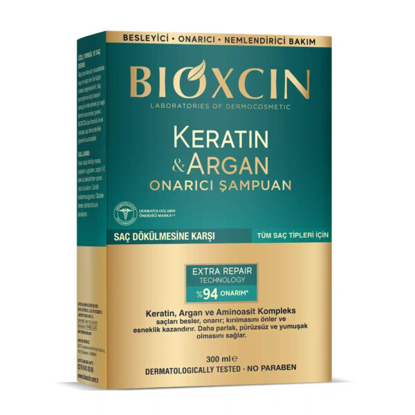 Bioxcin Keratiin & Argaania taastav šampoon