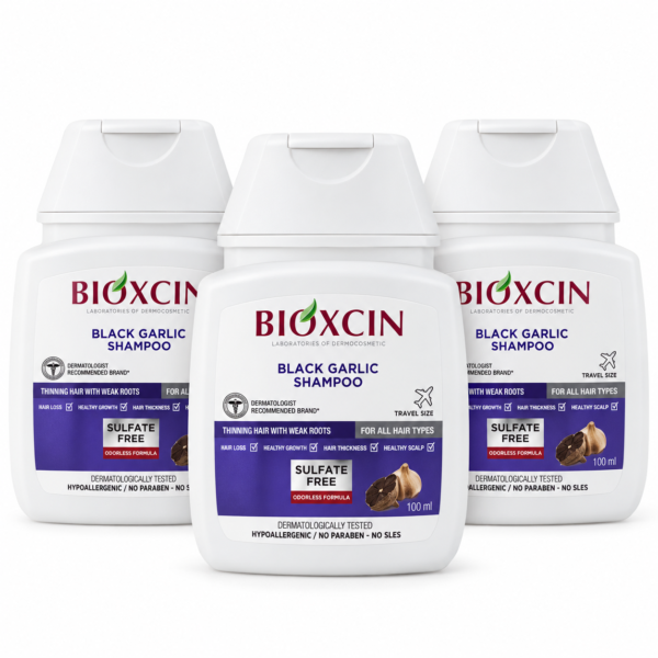 Bioxcin Black Garlic Shampoo Trio Bioxcin Must Küüslauk väljalangemise vastane šampoon 3x100ml